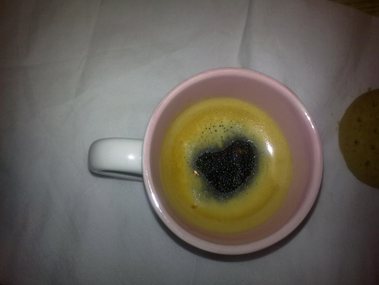 HEART IN COFFEE CUP